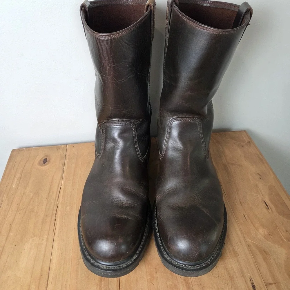 CAT Revolver P72191 Soft Toe Pull-On Work Boots Men's 11.5 Brown Lea